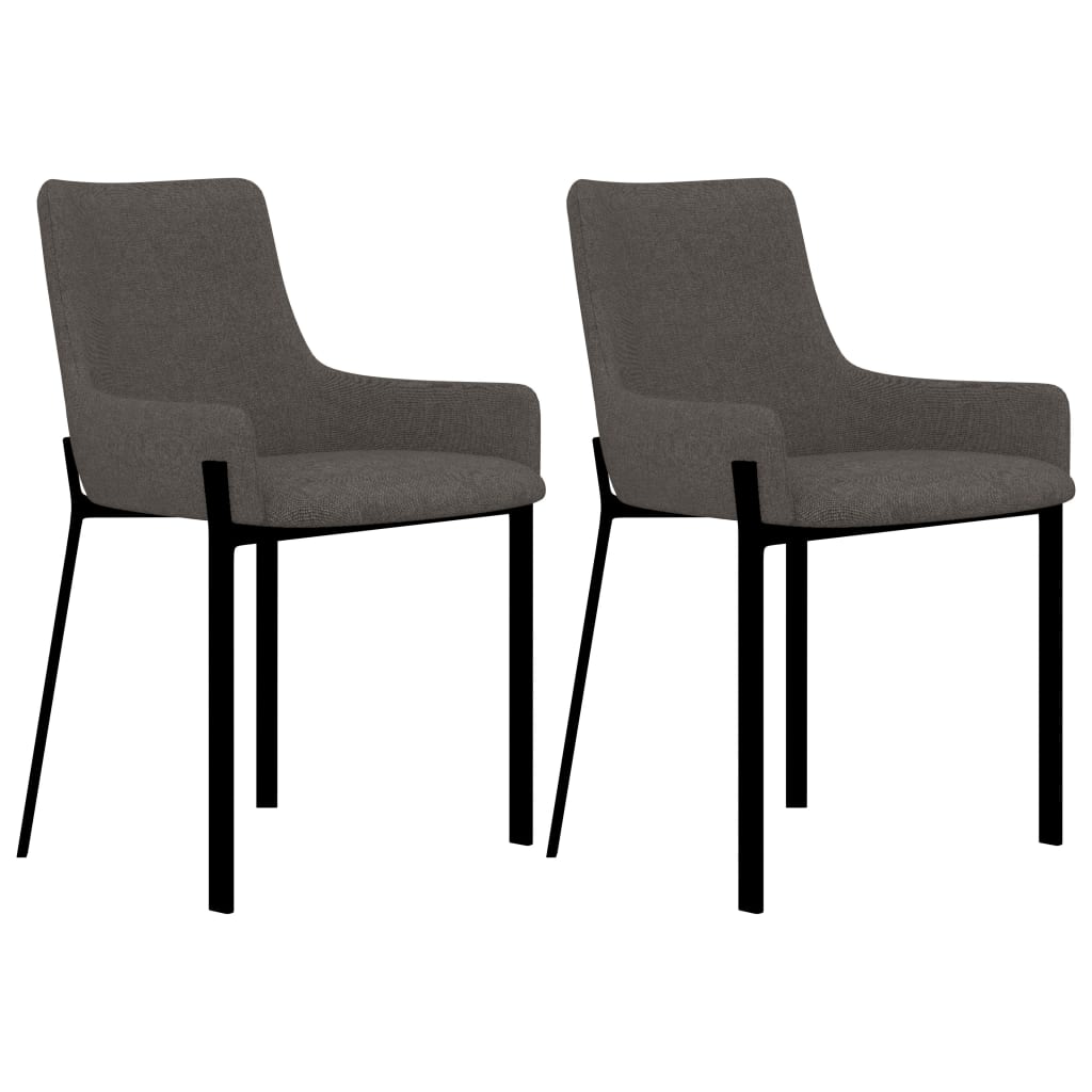 Dining Chairs 2 pcs Taupe Fabric - 53×59×81cm