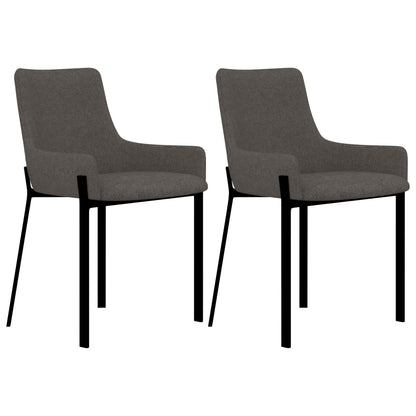 Dining Chairs 2 pcs Taupe Fabric - 53×59×81cm