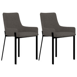 Dining Chairs 2 pcs Taupe Fabric