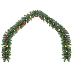 Christmas Garland Decorated with Baubles 5 m