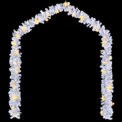 Christmas Garland with LED Lights 5 m White