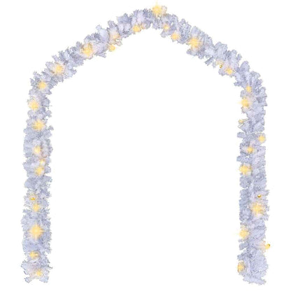 Christmas Garland with LED Lights 20 m White