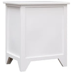 Nightstand White Paulownia Wood