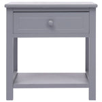 Nightstand Paulownia Wood Grey