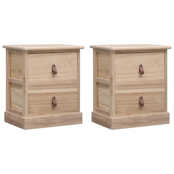  Nightstands 2 pcs Paulownia Wood