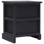 Nightstand Black Paulownia Wood