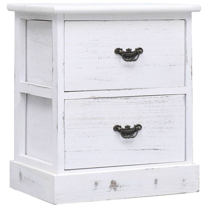 2 pcsBedside Cabinets White
