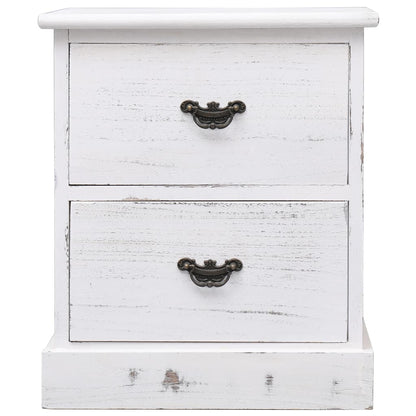 2 pcsBedside Cabinets White