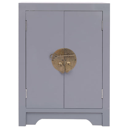 Bedside Cabinet Grey Paulownia Wood