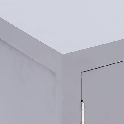 Bedside Cabinet Grey Paulownia Wood