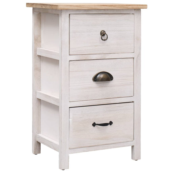  Side Cabinet Paulownia wood White
