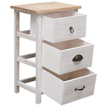 Side Cabinet Paulownia wood White