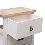 Side Cabinet Paulownia wood White