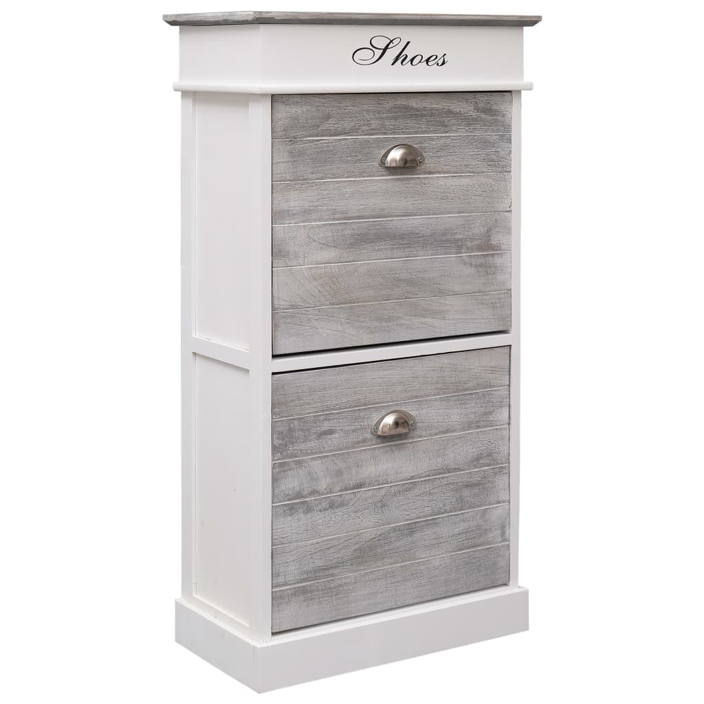Shoe Cabinet Grey - Grey And White
