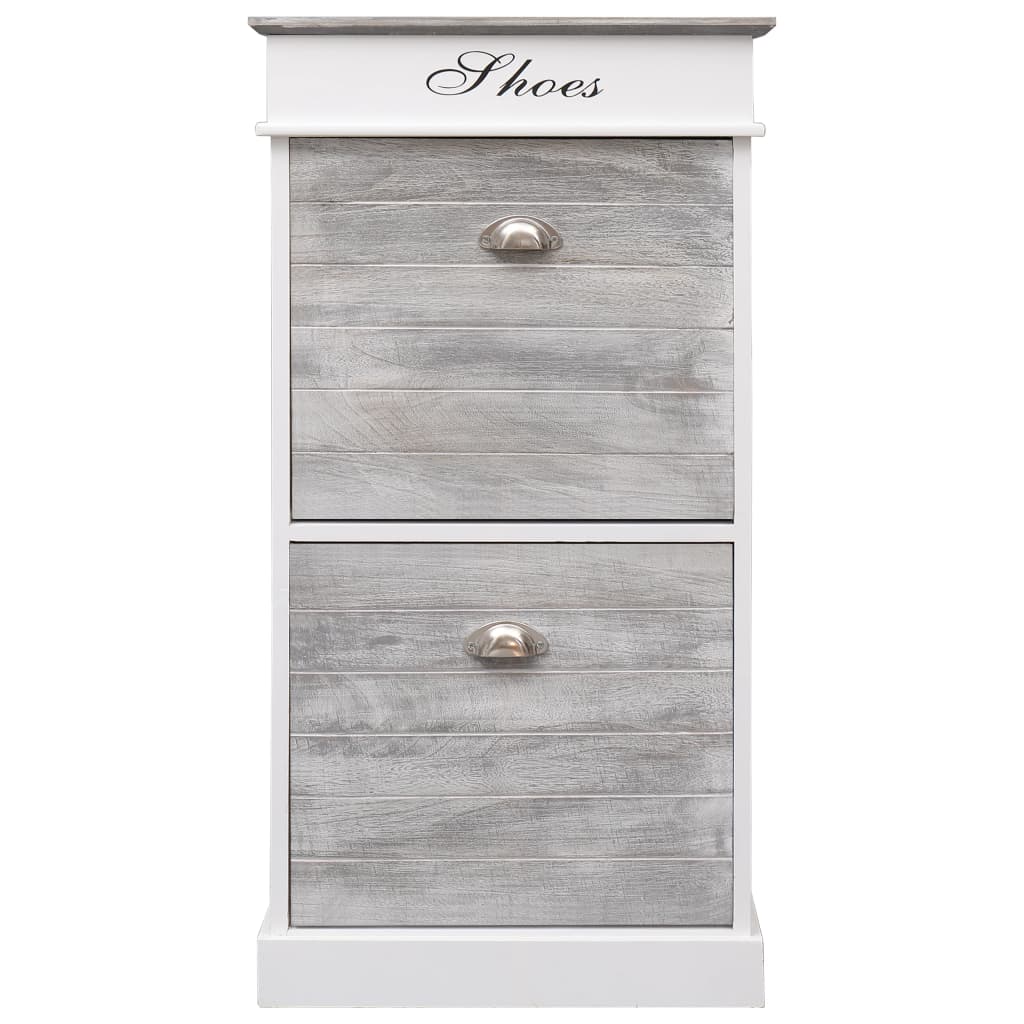 Shoe Cabinet Grey - Grey And White