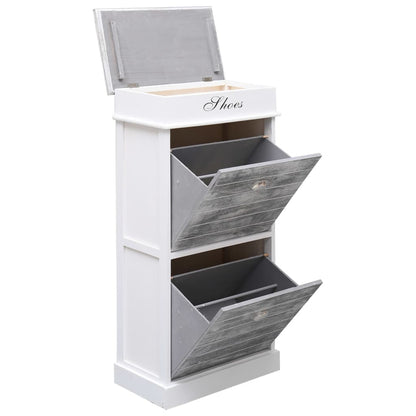 Shoe Cabinet Grey - Grey And White