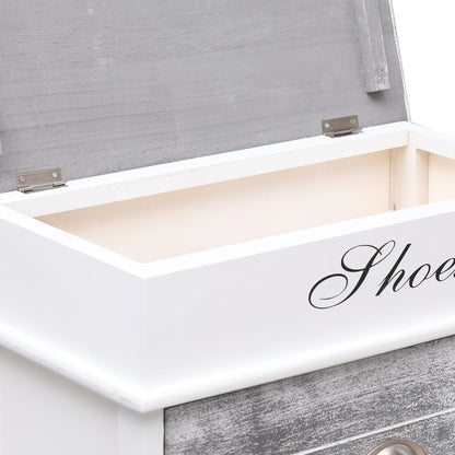 Shoe Cabinet Grey - Grey And White
