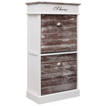 Shoe Cabinet Brown Paulownia Wood