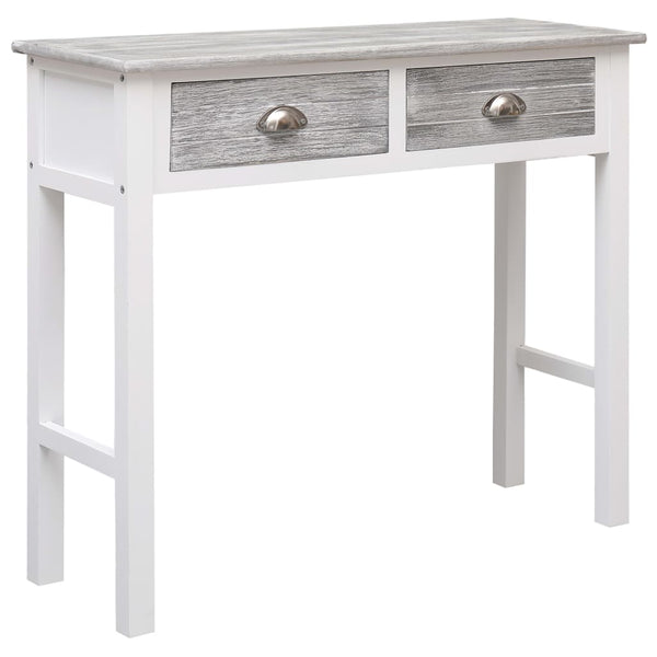  wood Console Table-Grey