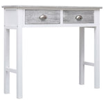 wood Console Table-Grey