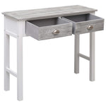 wood Console Table-Grey