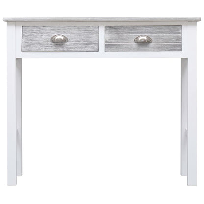 wood Console Table-Grey