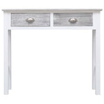 wood Console Table-Grey