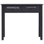 Console Table 2 Drawers Black