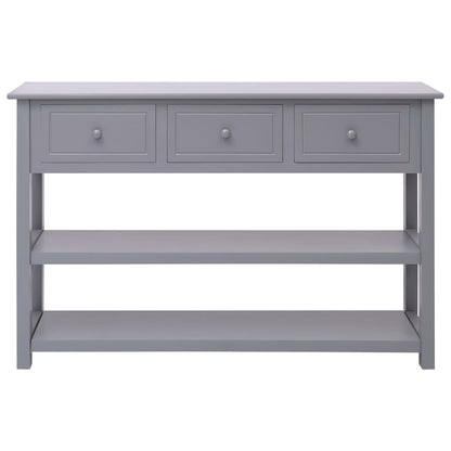 Sideboard Wood 3 Drawers Grey