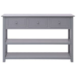 Sideboard Wood 3 Drawers Grey