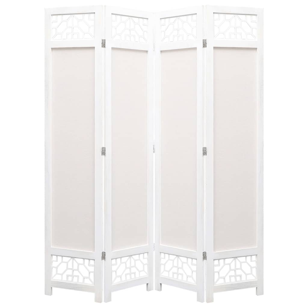 4-Panel Room Divider Cream