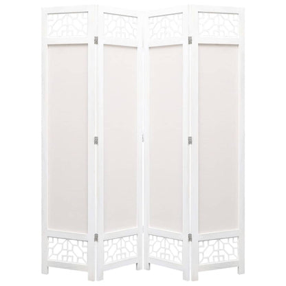 4-Panel Room Divider Cream