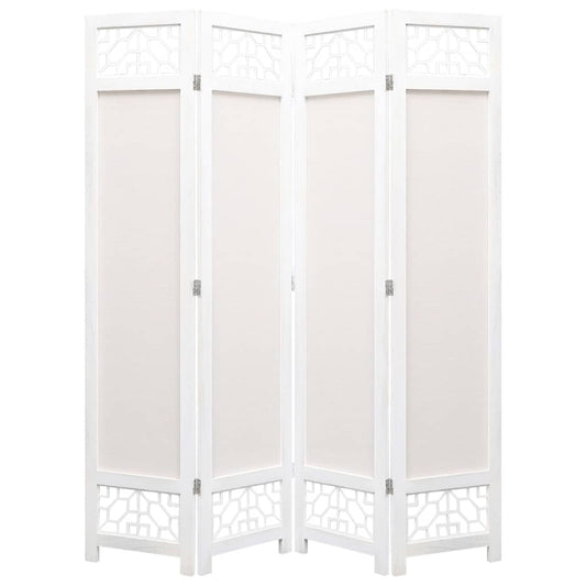4-Panel Room Divider Cream