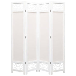 4-Panel Room Divider Cream