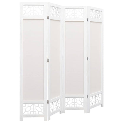 4-Panel Room Divider Cream