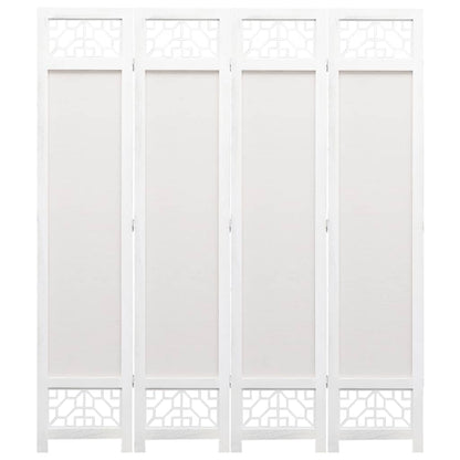 4-Panel Room Divider Cream