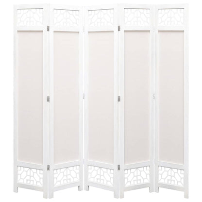5-Panel Room Divider Cream