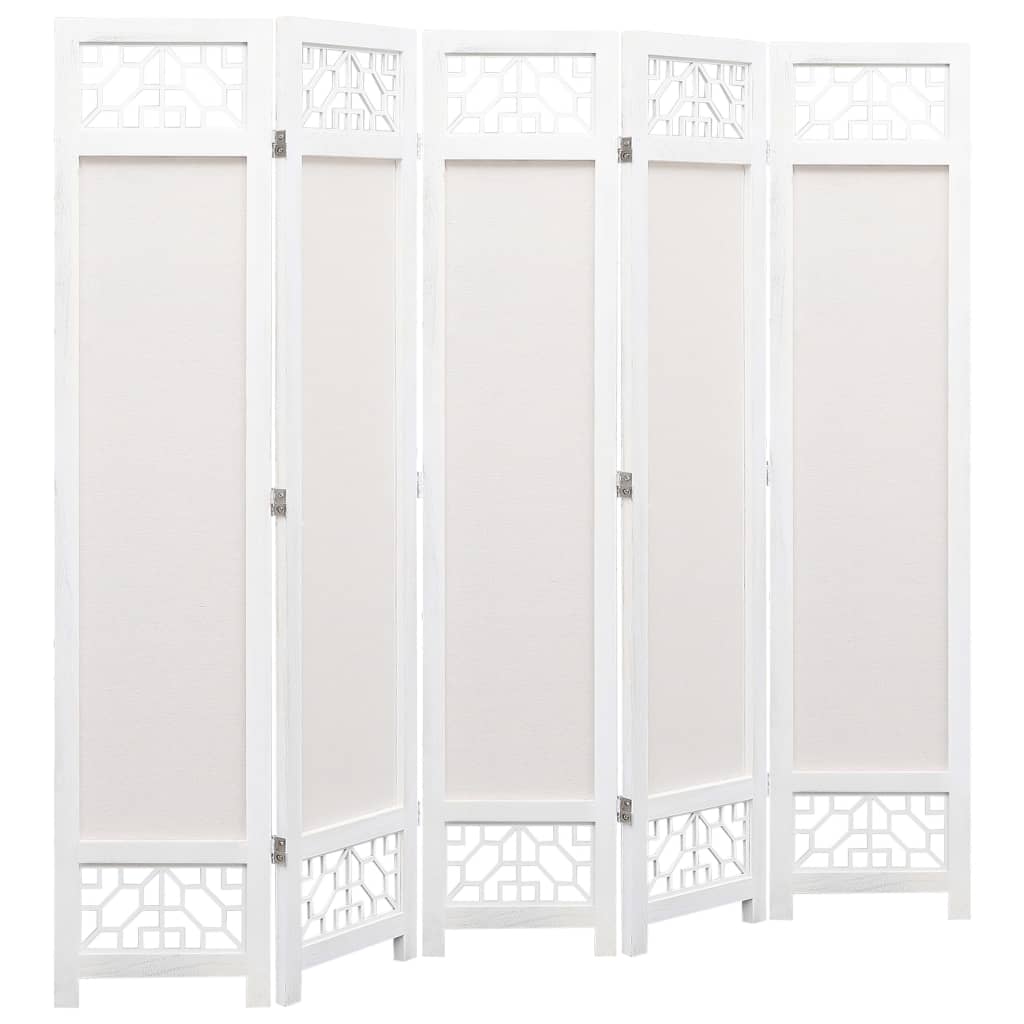 5-Panel Room Divider Cream