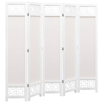 5-Panel Room Divider Cream