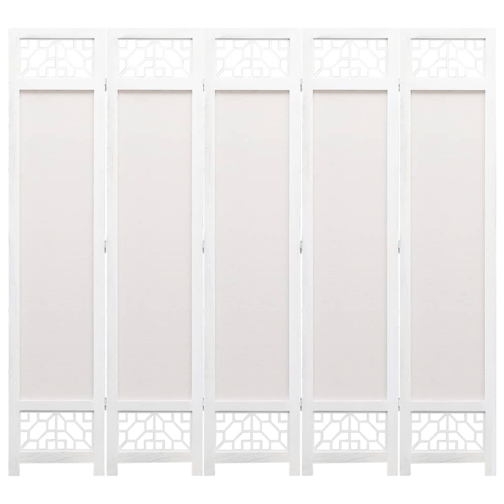 5-Panel Room Divider Cream