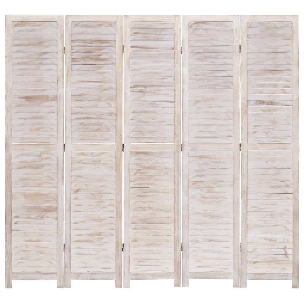 6-Panel Room Divider White - 210×165cm
