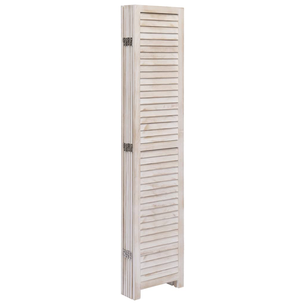 6-Panel Room Divider White - 210×165cm