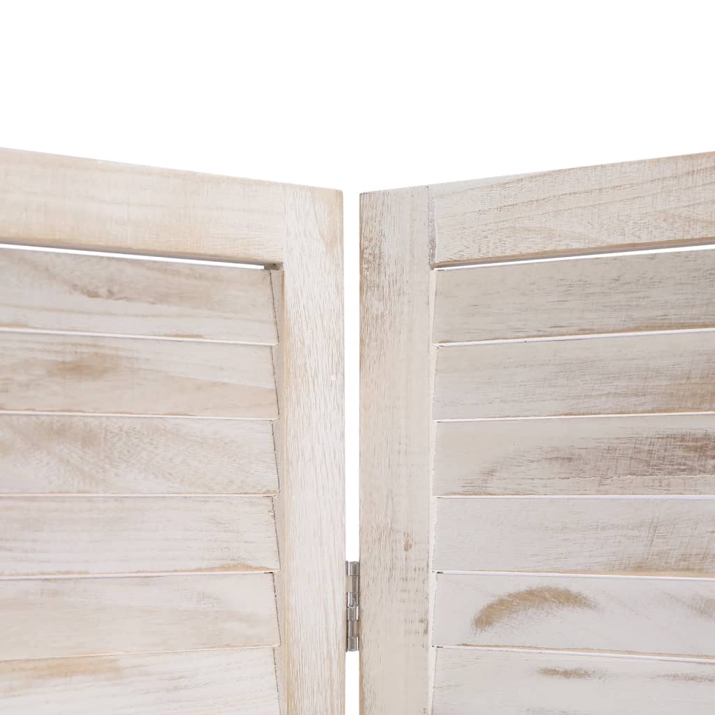 6-Panel Room Divider White - 210×165cm