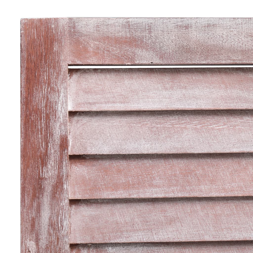 5-Panel Room Divider Brown - 175×165cm