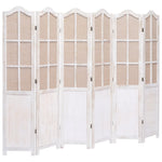 6-Panel Fabric Room Divider White