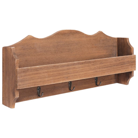 Wall Mounted Coat Rack Brown - 50×10×23cm