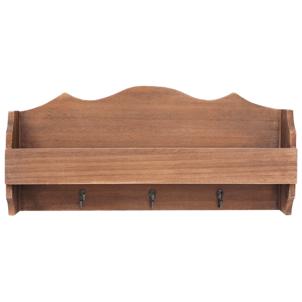 Wall Mounted Coat Rack Brown - 50×10×23cm