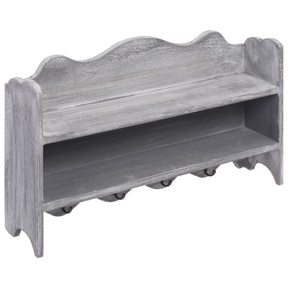 Wall Mounted wood Coat Rack Grey