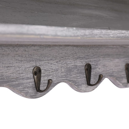 Wall Mounted wood Coat Rack Grey