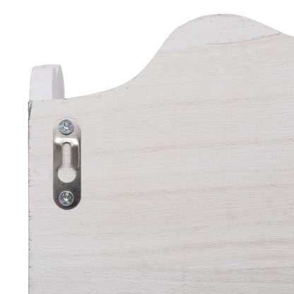 Wall Mounted wood Coat Rack White